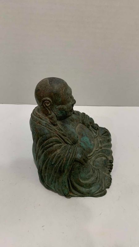 Photo 1 of VINTAGE HOTEI SMILING CAST METAL BUDDAH 4.5”