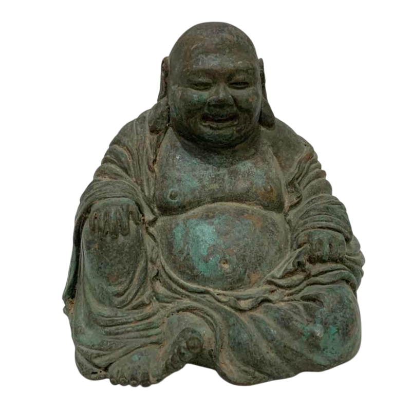 Photo 1 of VINTAGE HOTEI SMILING CAST METAL BUDDAH 4.5”
