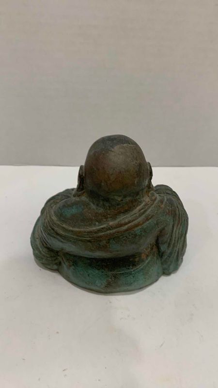 Photo 1 of VINTAGE HOTEI SMILING CAST METAL BUDDAH 4.5”