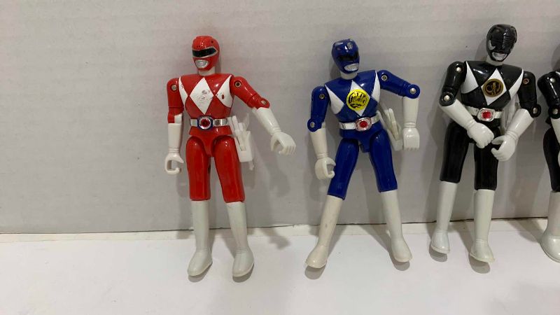 Photo 1 of 5-VINTAGE MIGHTY MORPHING POWER RANGERS ACTION FIGURES