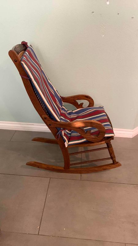 Photo 1 of ROCKING CHAIR AND CUSHION