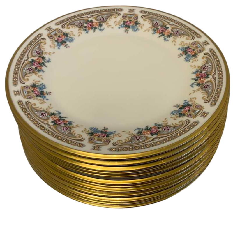Photo 1 of VINTAGE 12 LENOX VERSAILLES FINE BONE CHINA DINNER PLATES