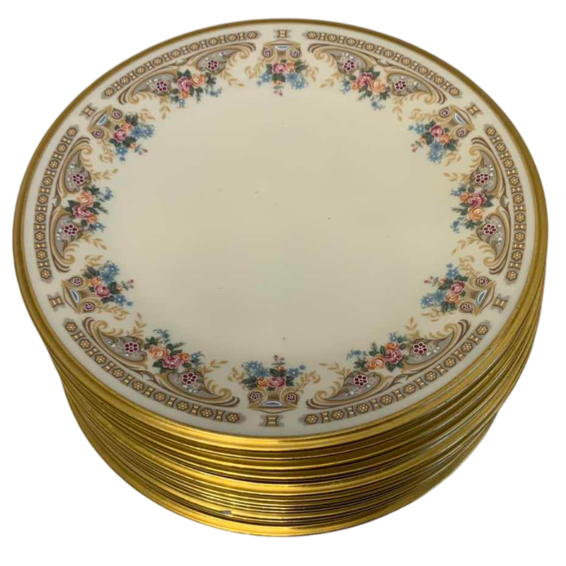 Photo 1 of VINTAGE 12 LENOX VERSAILLES FINE BONE CHINA SALAD PLATES