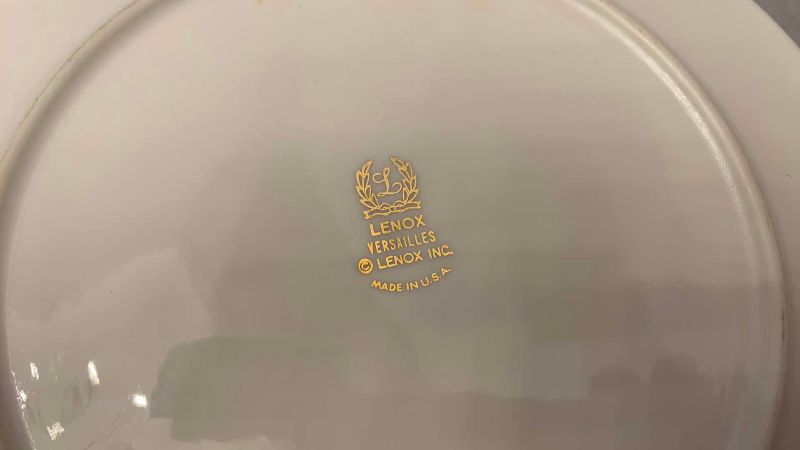 Photo 1 of VINTAGE 12 LENOX VERSAILLES FINE BONE CHINA SALAD PLATES
