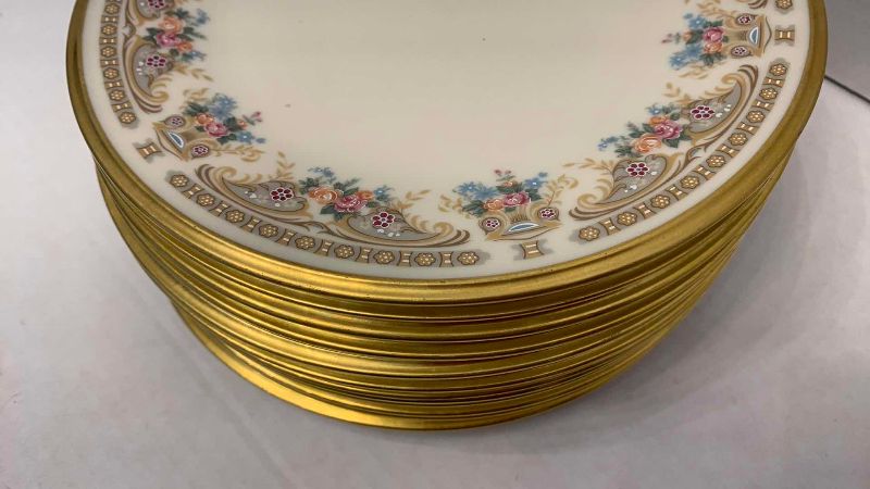 Photo 1 of VINTAGE 12 LENOX VERSAILLES FINE BONE CHINA SALAD PLATES