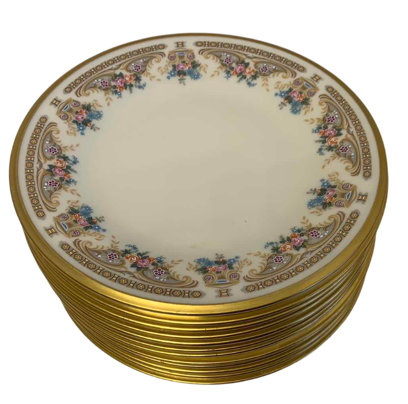 Photo 1 of VINTAGE 12 LENOX VERSAILLES FINE BONE CHINA PLATES 7”