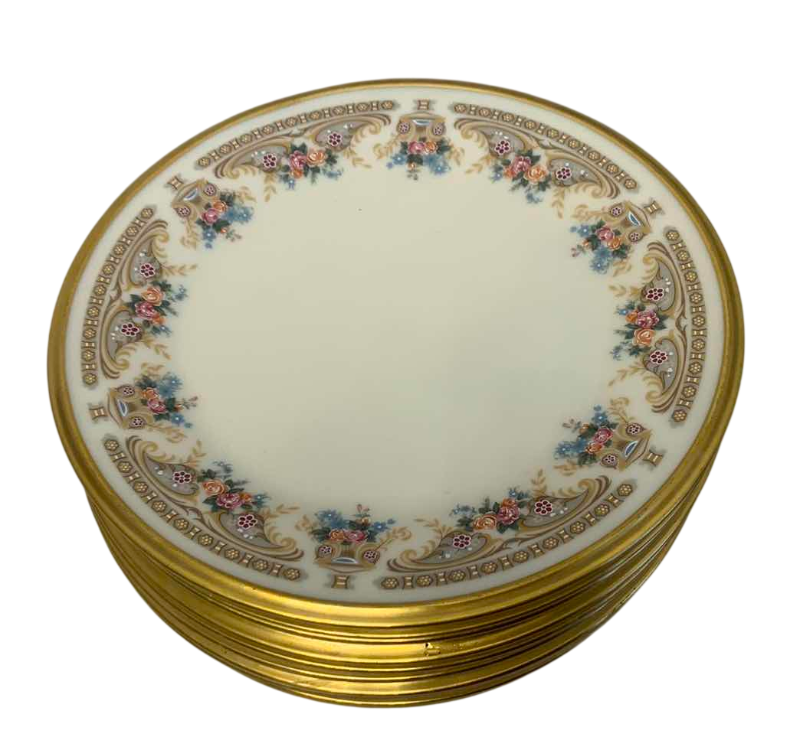 Photo 1 of $225 VINTAGE 12 LENOX VERSAILLES FINE BONE CHINA 6.5”