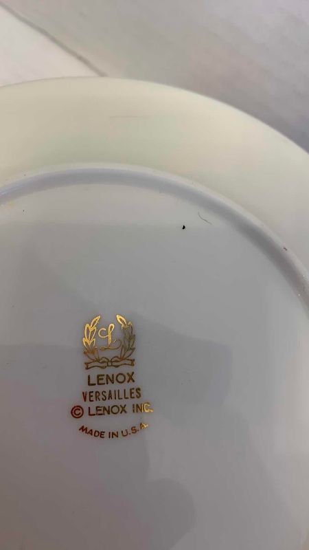 Photo 1 of $225 VINTAGE 12 LENOX VERSAILLES FINE BONE CHINA 6.5”