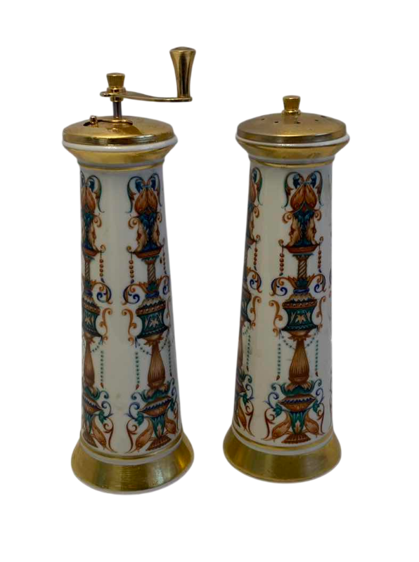 Photo 1 of LENOX LIDO SALT AND PEPPER SHAKERS HAND DECORATED WITH 24K TRIM 7.5”