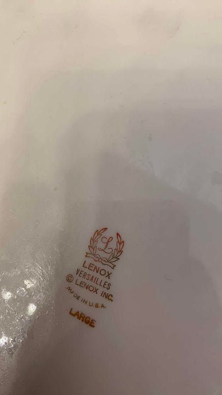 Photo 1 of VINTAGE LENOX VERSAILLES FINE BONE CHINA OVAL SERVING PLATTER 17”