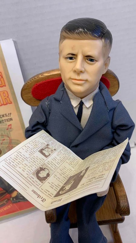 Photo 1 of VINTAGE KAMAR J.F.K & ROCKING CHAIR 12” NUMBERED 25/50