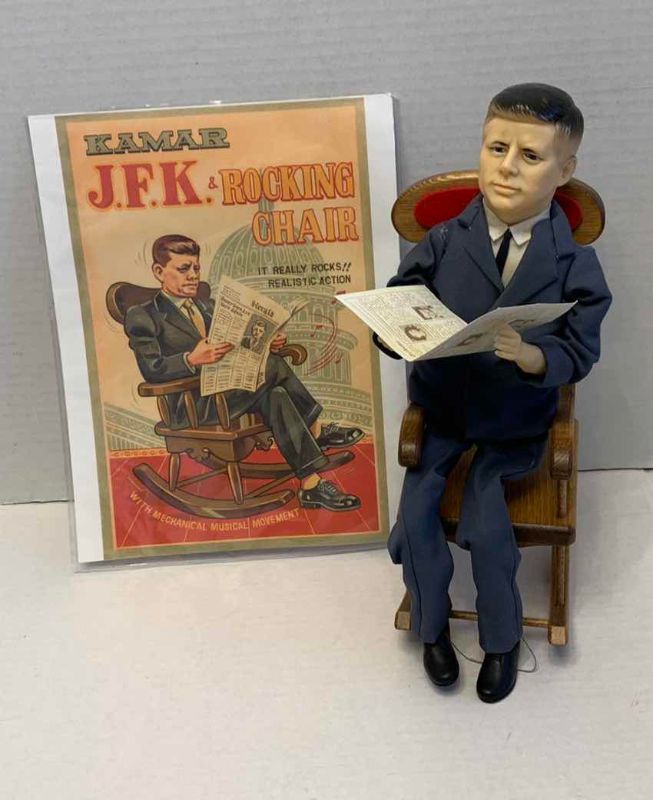 Photo 1 of VINTAGE KAMAR J.F.K & ROCKING CHAIR 12” NUMBERED 25/50