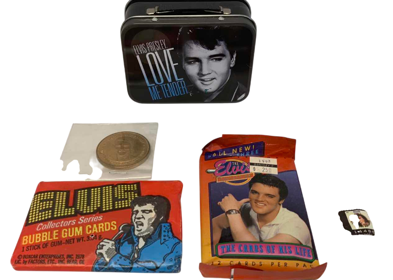 Photo 1 of 2 UNOPENED ELVIS TRADING CARD PACKS AND OTHER MEMORABILIA