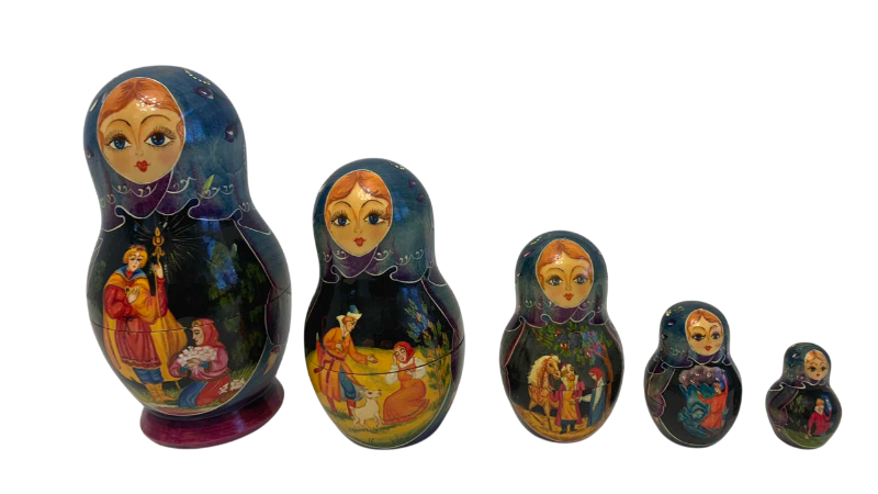 Photo 1 of TRADITIONAL RUSSIAN MATRYOSHKA NESTING DOLLS 6”