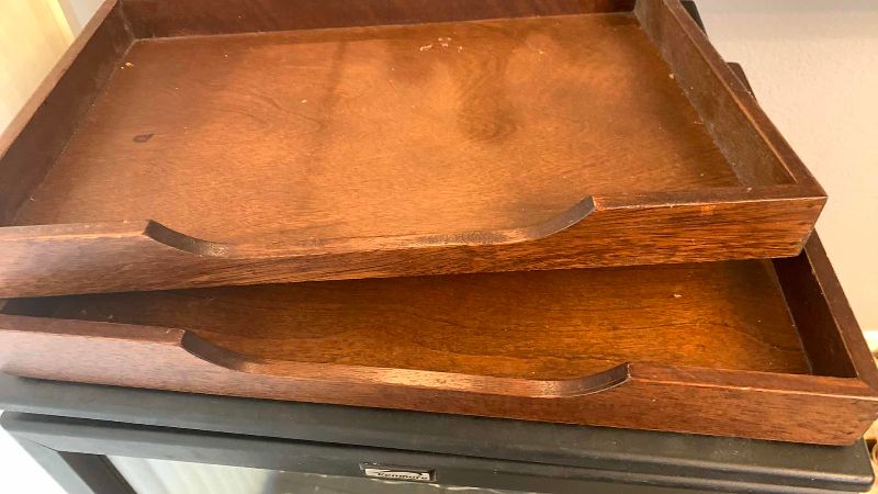 Photo 1 of KENMORE WINE COOLER AND 2 SERVING TRAYS