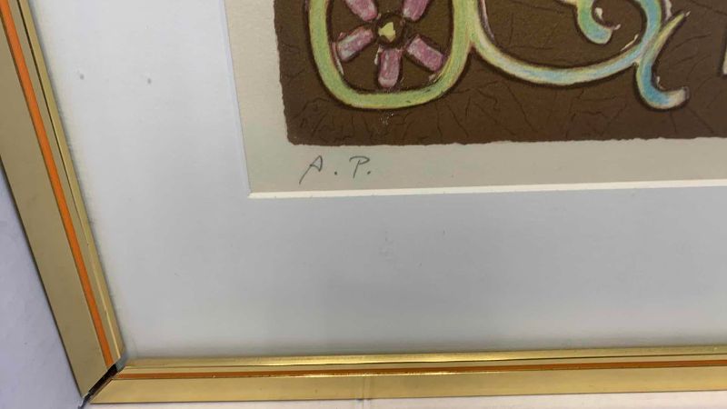 Photo 1 of “WOMAN WITH DOVES AND FLOWERS, PEACE” POSTER SIGNED BY IRENE AWRET 27” X 32”