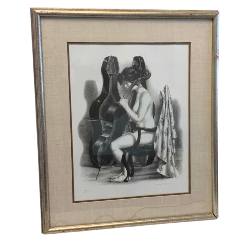 Photo 1 of JOSEPH HIRSCH CELLIST LITHOGRAPH SIGNED AND NUMBERED 73/150 20” X 24”