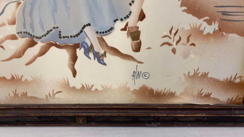 Photo 1 of VINTAGE WATERCOLOR OF COUPLE 17” X 21”