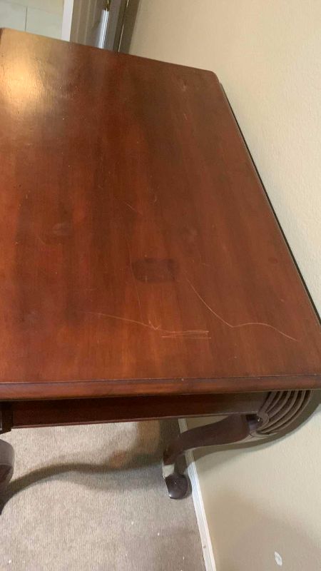 Photo 1 of QUEEN ANNE STYLE AND SIDE TABLE 33” X 21” H 30”