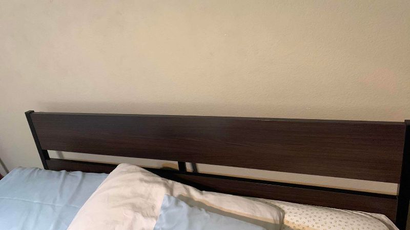 Photo 1 of QUEEN SIZE BED FRAME WITH HEADBOARD AND SERTA MATTRESS