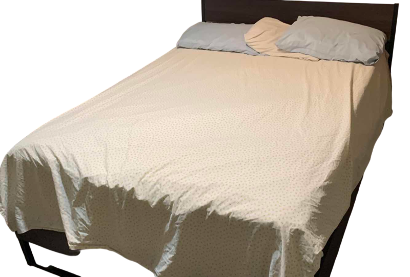 Photo 1 of QUEEN SIZE BED FRAME WITH HEADBOARD AND SERTA MATTRESS