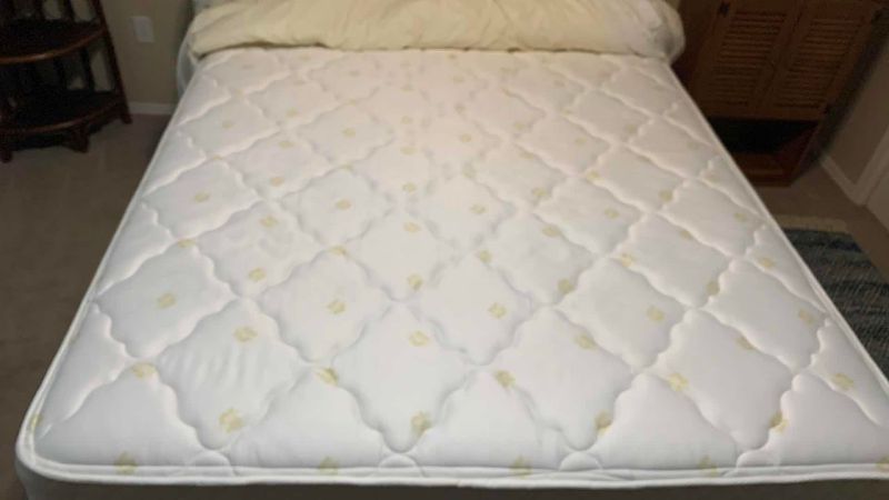 Photo 1 of QUEEN SIZE BED FRAME WITH HEADBOARD AND SERTA MATTRESS