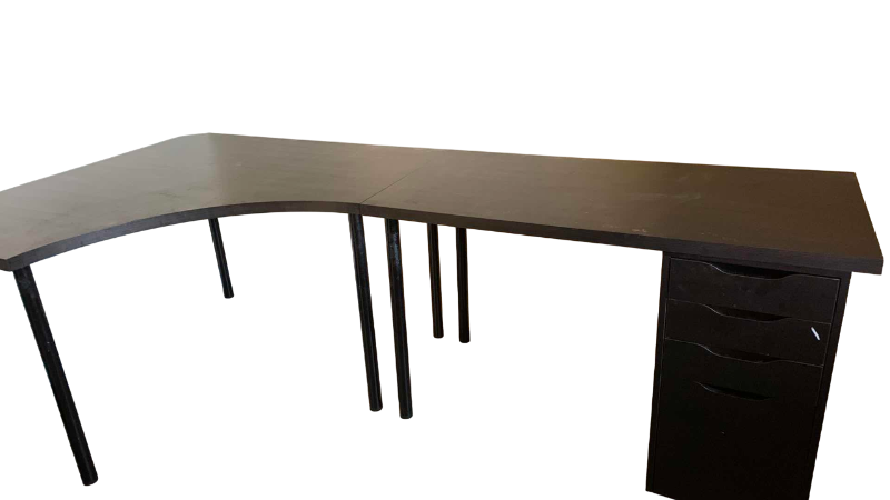 Photo 1 of 2 PIECE WOOD CORNER DESK 47” X 95” H 29”