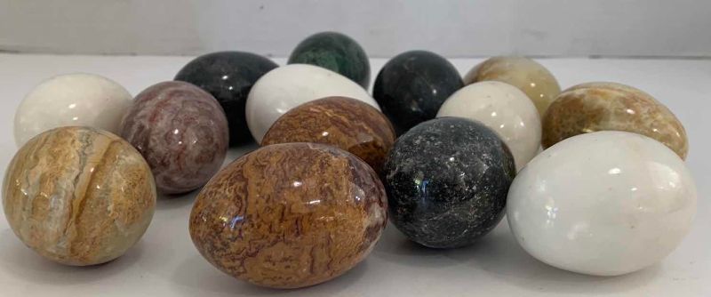 Photo 1 of 14 COLLECTION OF ORNAMENTAL STONE EGGS