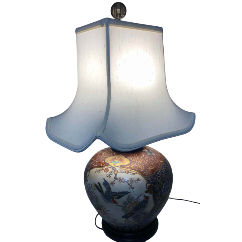 View 1 of VINTAGE PORCELAIN TABLE LAMP 30”