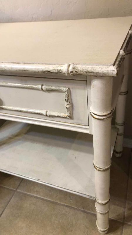 View 2 of THOMASVILLE ALLEGRO COLLECTION FAUX BAMBOO SINGLE DRAWER NIGHTSTAND WITH DOVETAIL DRAWERS 24” X 16” H 24”