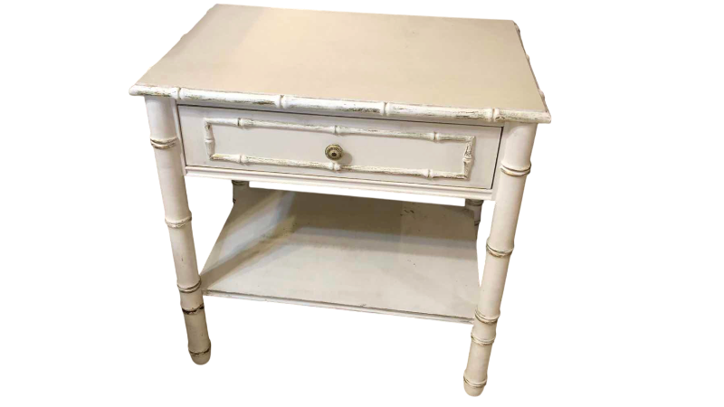 View 1 of THOMASVILLE ALLEGRO COLLECTION FAUX BAMBOO SINGLE DRAWER NIGHTSTAND WITH DOVETAIL DRAWERS 24” X 16” H 24”
