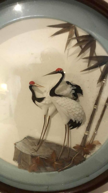 View 2 of ASIAN INSPIRED CRANES MADE OF SHELLS 8”