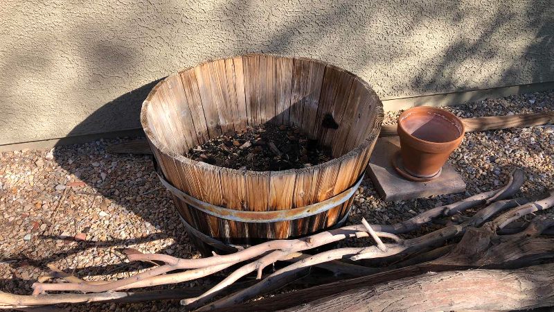 View 2 of FIRE WOOD AND PAIR OF 1/2 WOODEN BARRELS
