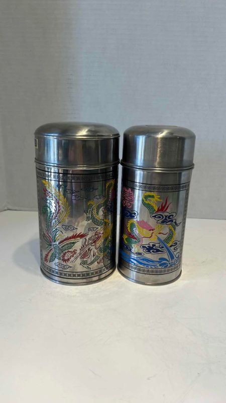View 3 of CHINESE TEA CADDIES/METAL CANISTER