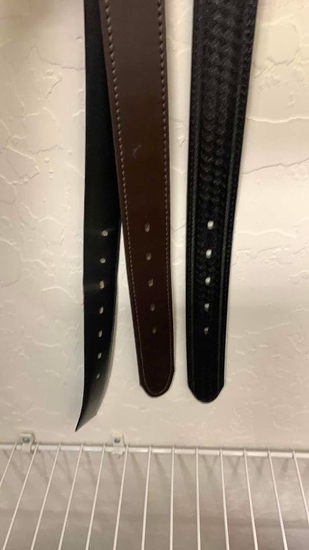 View 2 of THREE MEN BELTS, 40 INCH WAIST