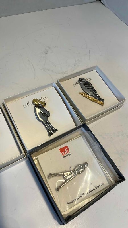 View 2 of VINTAGE STERLING SILVER BROOCHES