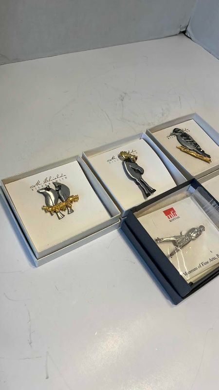 View 3 of VINTAGE STERLING SILVER BROOCHES