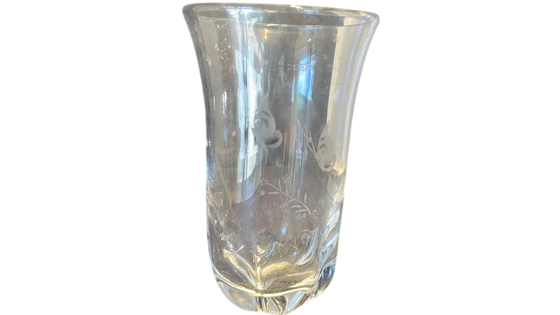 View 1 of ORREFORS BUTTERFLIES VASE