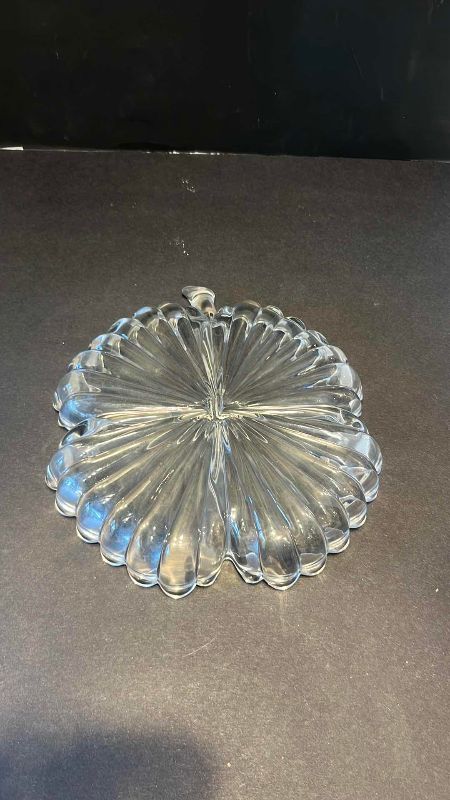 View 2 of GLASS CLOVER CANDY DISH 10”