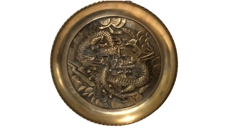 View 1 of BRASS ASIAN DRAGONS PLATES
