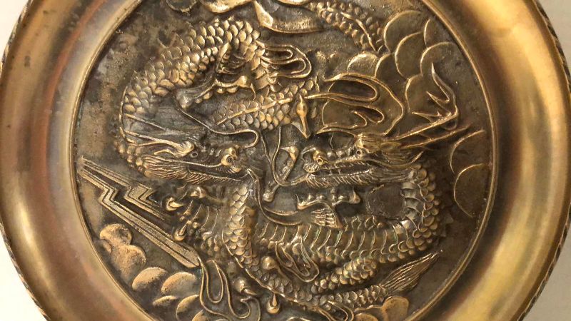 View 2 of BRASS ASIAN DRAGONS PLATES