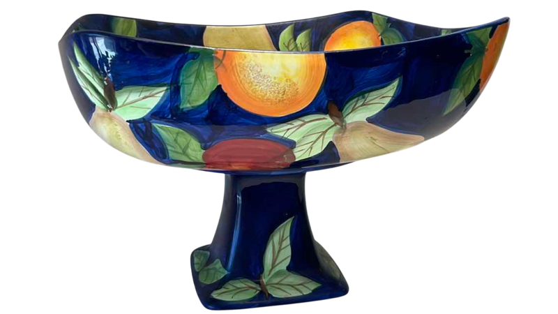View 1 of TABLETOPS UNLIMITED ORCHARD FRUIT INSPIRED FOOTED COMPOTE BOWL