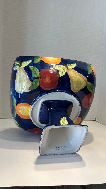 View 2 of TABLETOPS UNLIMITED ORCHARD FRUIT INSPIRED FOOTED COMPOTE BOWL