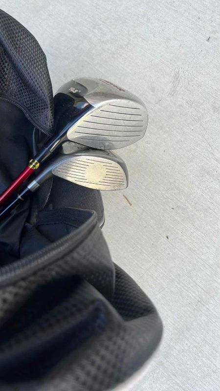 View 2 of ADAMS GOLF BAG AND 2 CLUBS