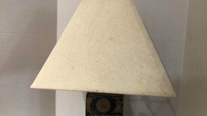 View 3 of ASIAN CERAMIC TABLE LAMP 27”