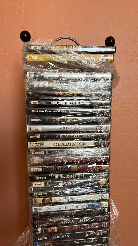View 2 of ASSORTED DVDS AND RACK