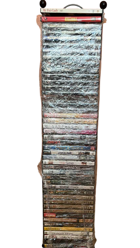 View 1 of ASSORTED DVDS AND RACK