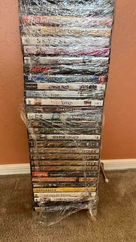 View 3 of ASSORTED DVDS AND RACK