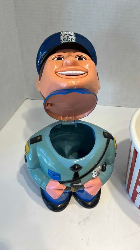View 2 of THE ORIGINAL COOKIE COP AND CERAMIC POPCORN JAR