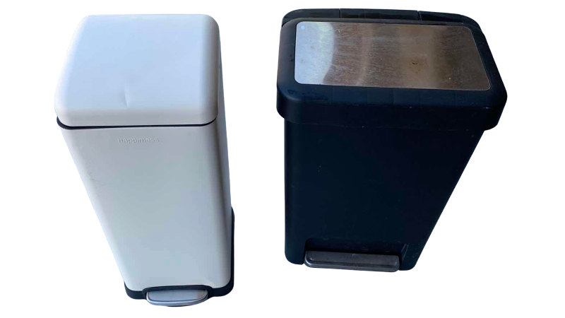View 1 of PAIR OF 13 GALLON TRASH CANS